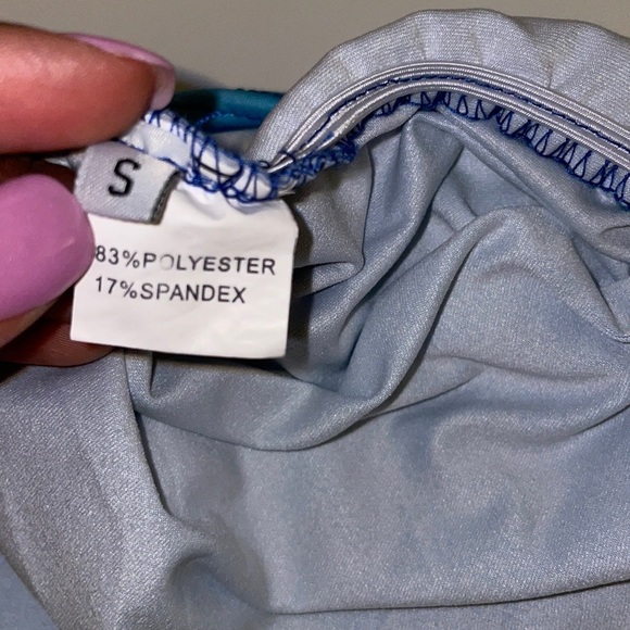 Multi Blue Fitted Dress - Picture 5 of 5